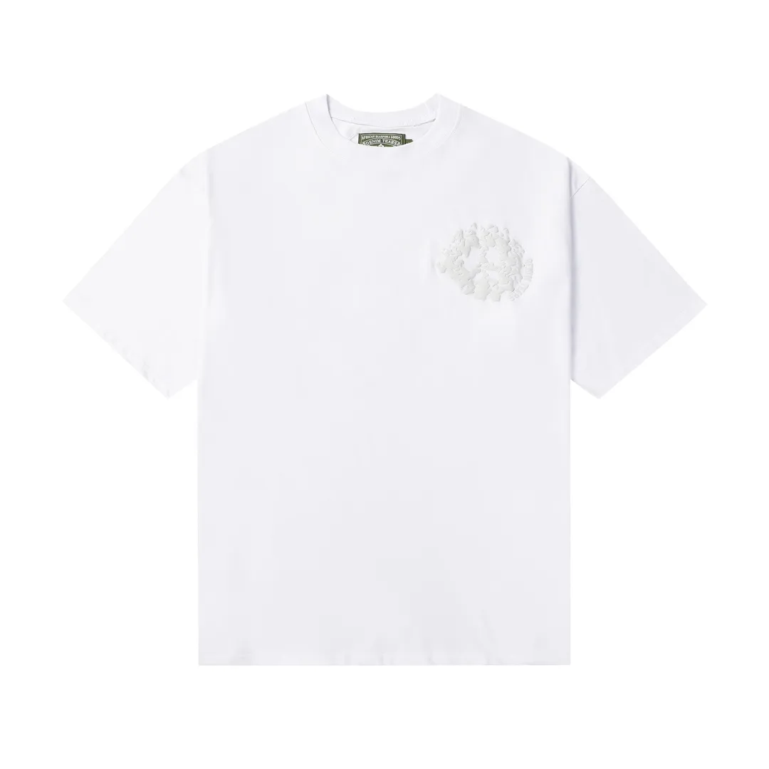 DENIM TEARS kapok new summer short-sleeved model number: 3147P106 color: black white code number: S M L XL